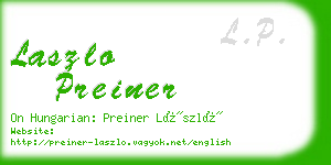 laszlo preiner business card
